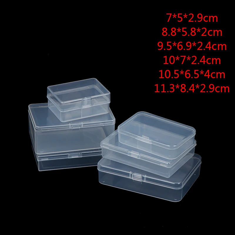 

2 Pcs Jewelry Storage Case Collection Box Business Card Box poker cards container Game Card Box Transparent Plastic Boxes