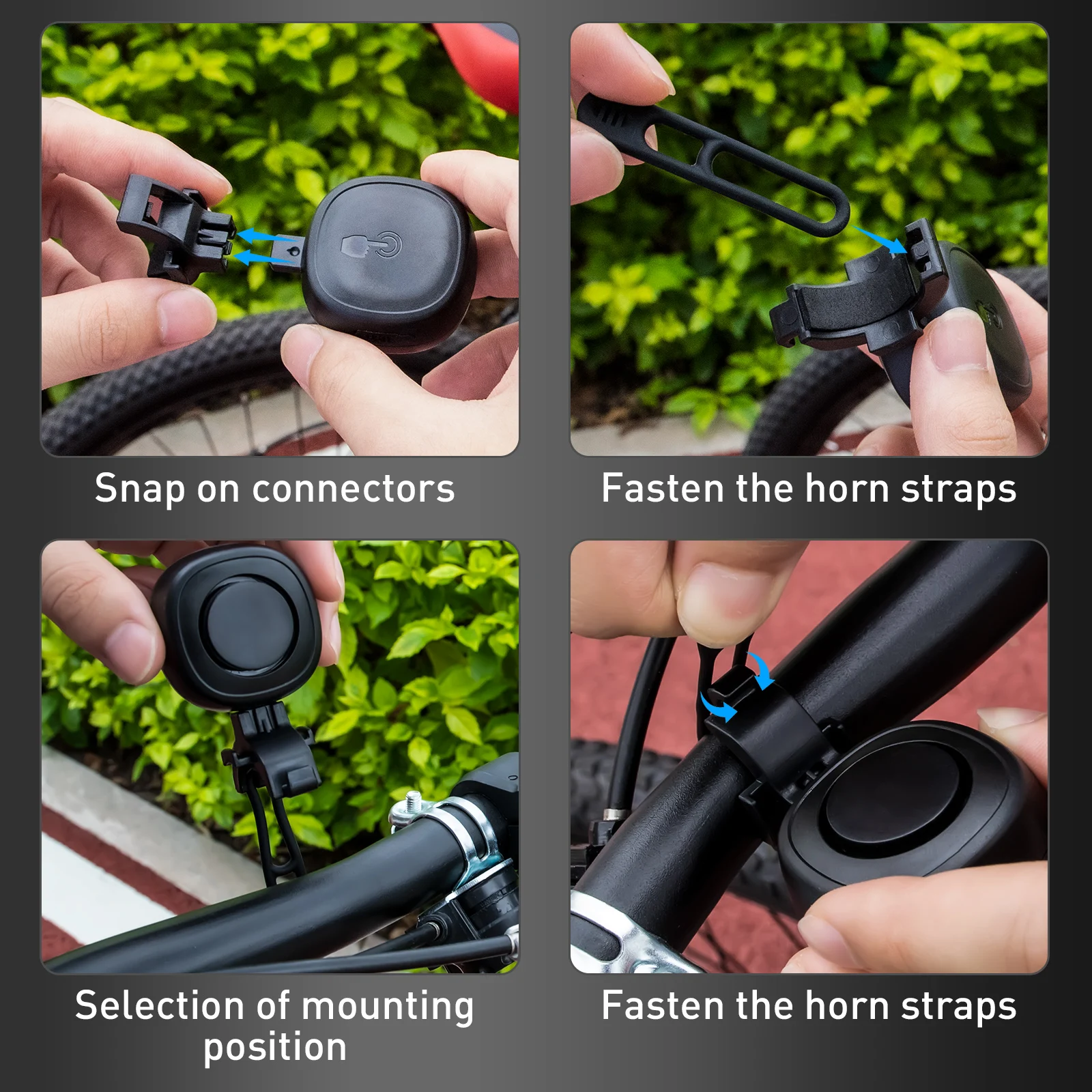 

Kapvoe BIKING 110 dB Bike Bell 300mAh Electric Horn Waterproof USB Charging Loud Alarm Security Bicycle Bell