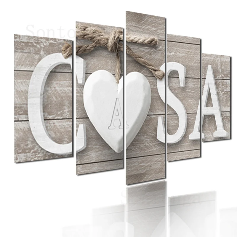 

Canvas Painting Wall Art Tropical Style Letter Sculpture Romantic Decoration Painting Home Decoration Living Room Sofa