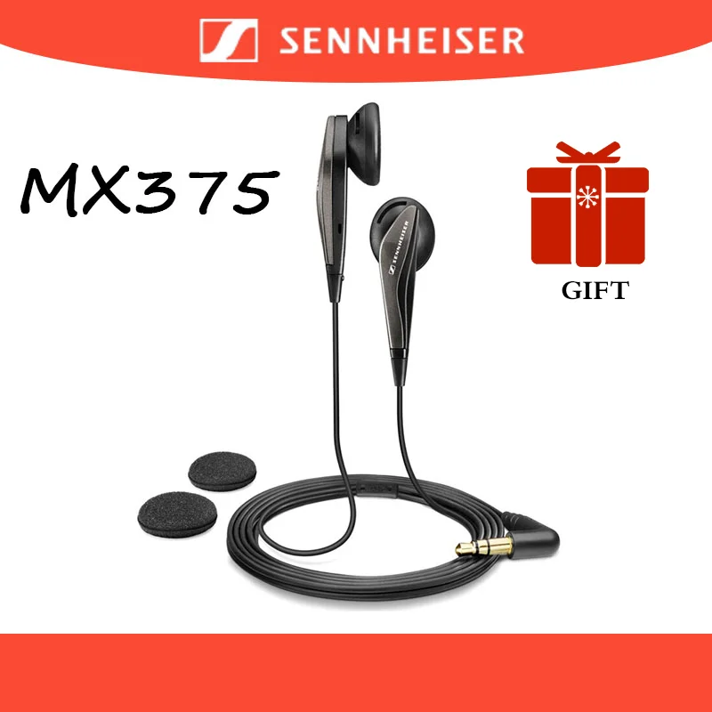 Fones de Ouvido Música para Iphone Sennheiser Original Estéreo Graves Profundos 3.5mm Fone Esporte Resolução hd Androd Mx375