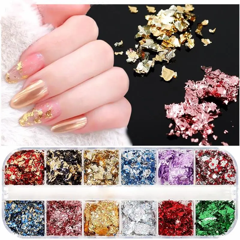 12 цветов Золотая фольга s блестящие хлопья заполнение конфетти DIY эпоксидная