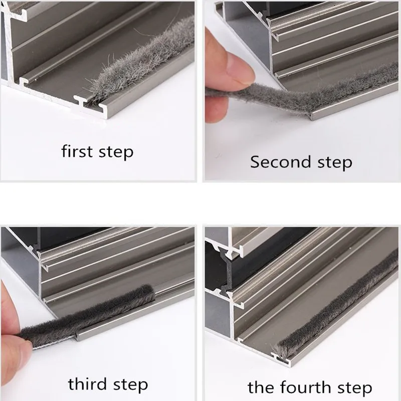10 м дверь уплотнительная лента для окон Звукоизоляционная щетка уплотнение