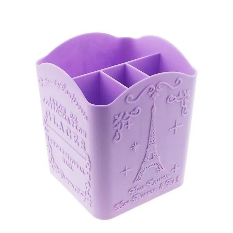 Косметические кисти ручки держатель для хранения коробка 4 отделения пустая