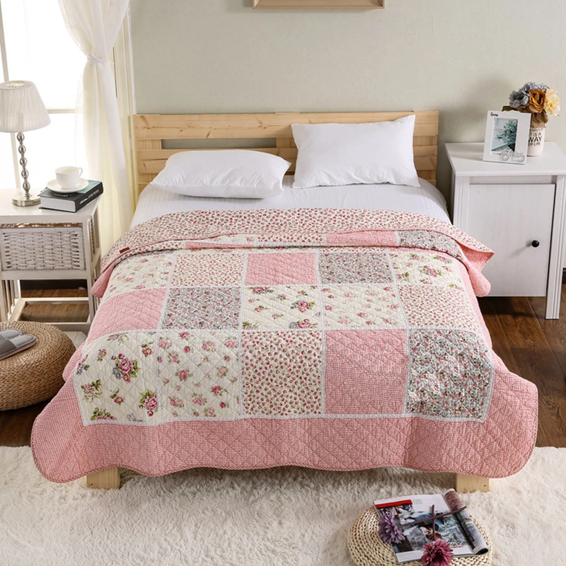 Одеяло хлопковое теплое мягкое удобное покрывало для кровати дышащее
