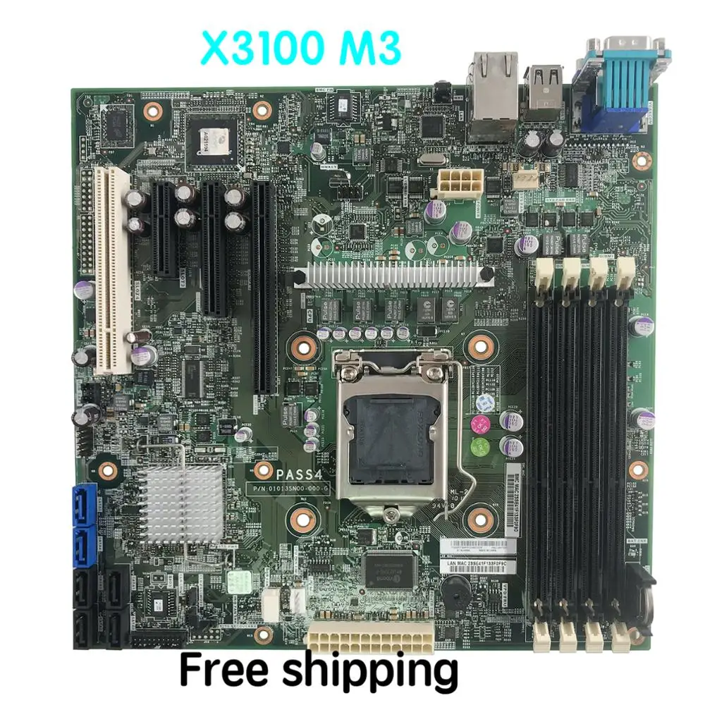 

X3100 M3 For Lenovo IBM X3100 M3 Desktop Motherboard 49Y7257 PN:01013SN00-000-G Mainboard 100%tested fully work