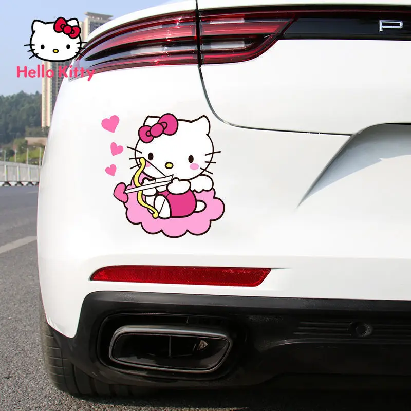 

Hello Kitty Car Anti-scratch Occlusion Sticker Car Decoration Cute Cartoon Personality Sticker Body Car Rear Sticker