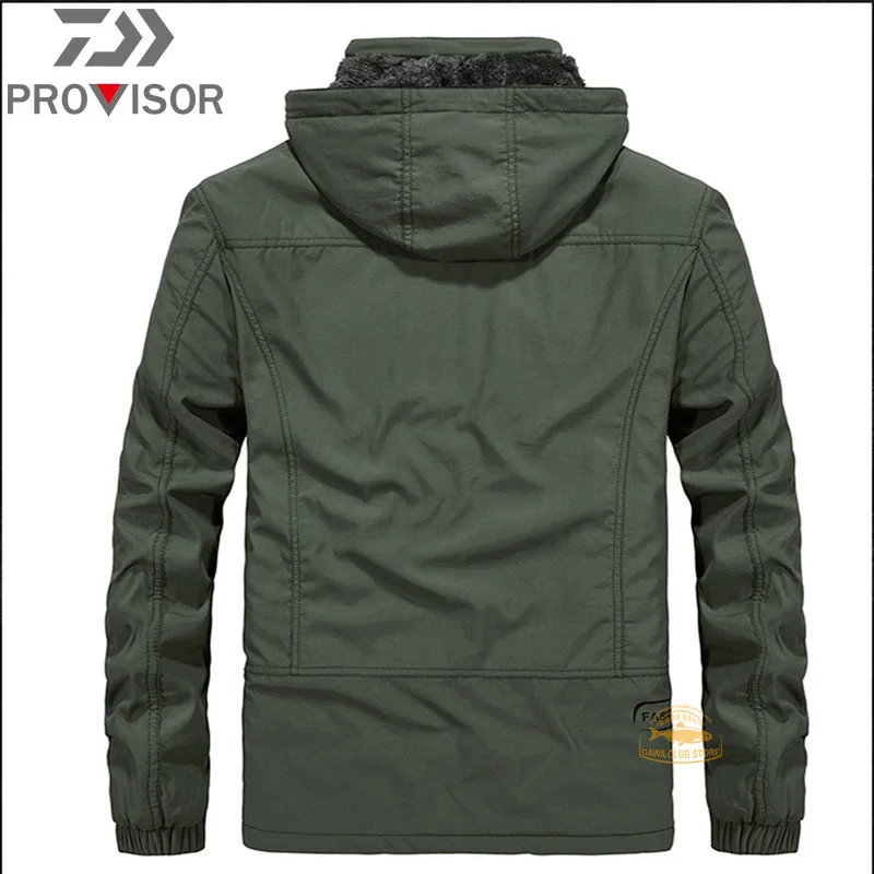 

Winter DAIWA Fishing Clothes Men's Outdoor Plus Velvet Warm Fishing Jackets Mountaineering Riding Thickening Windproof Jacket