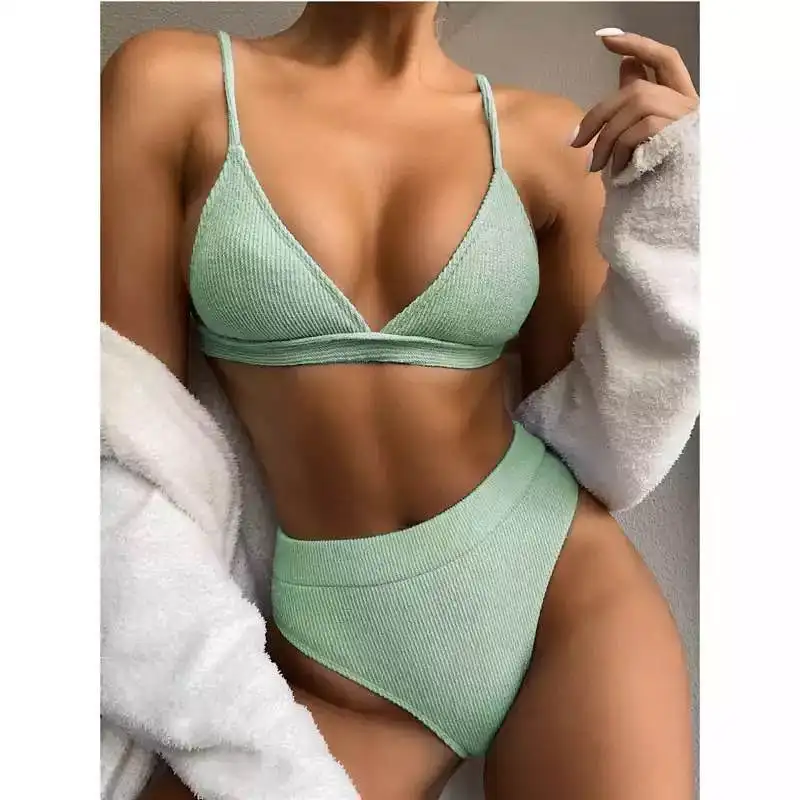 

Push Up Swimsuit Female Patchwork Bikini Set High Waist Swimwear Women Bathing Suit Swimming Suit Sexy Biquini High Waist Bikini