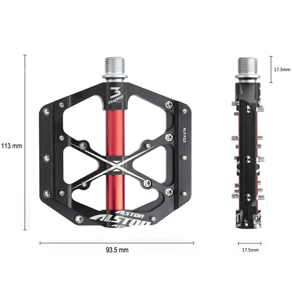 Ansjs 3 подшипника педали для горного велосипеда Плоские Педали Из Сплава на