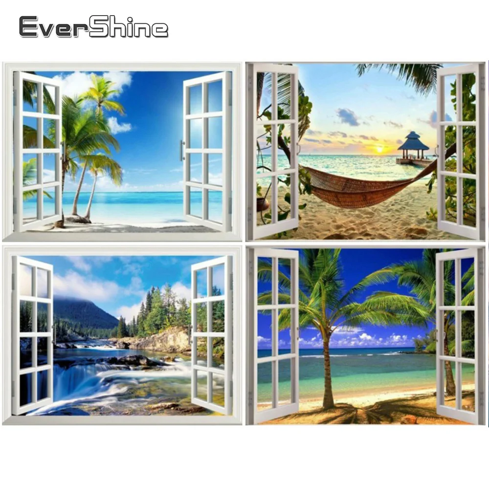 EverShine алмазная вышивка полная выкладка мозаика картины стразами пейзаж крестом