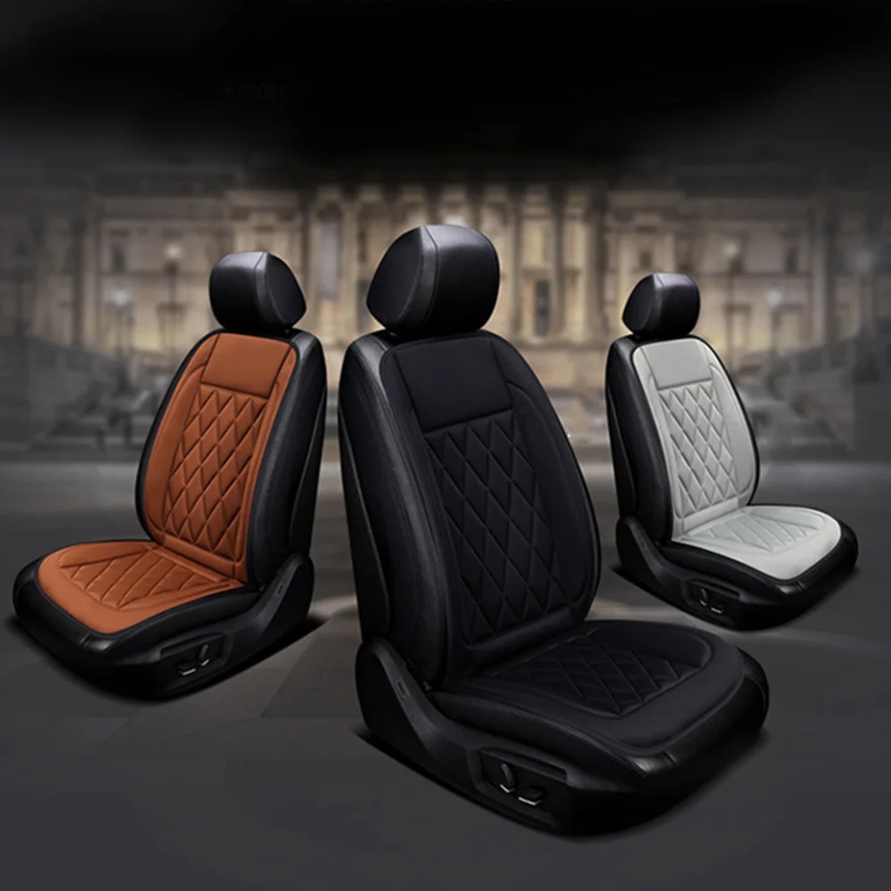 

2Pcs Automatic Heated Car Seat Cushion Temperature Control Seat Pad Car Seat Heater Heated Seat Cover (Grey 12V)