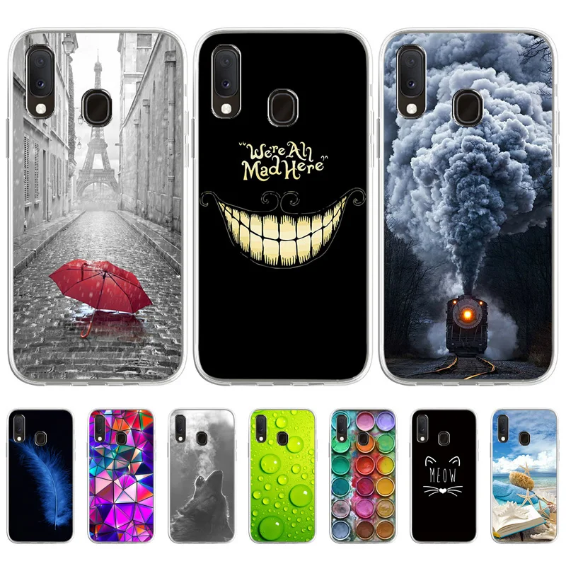 

Case For Samsung A20e Cases Silicon Soft Coque On Samsung Galaxy A20S A 20S SamsungA20E A 20E TPU Flower Painted Phone Bumper