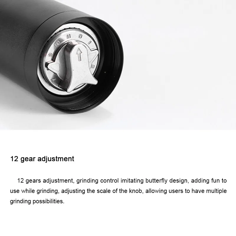 

Hand Crank Coffee Bean Grinder Stainless Steel CNC Steel Core Household Manual Slow Grinding Portable Coffee Grinder