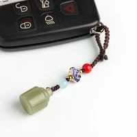 hetian jade green jade mobile phone chain pendant original scale mound seal gift custom mobile phone lanyard cute pendant