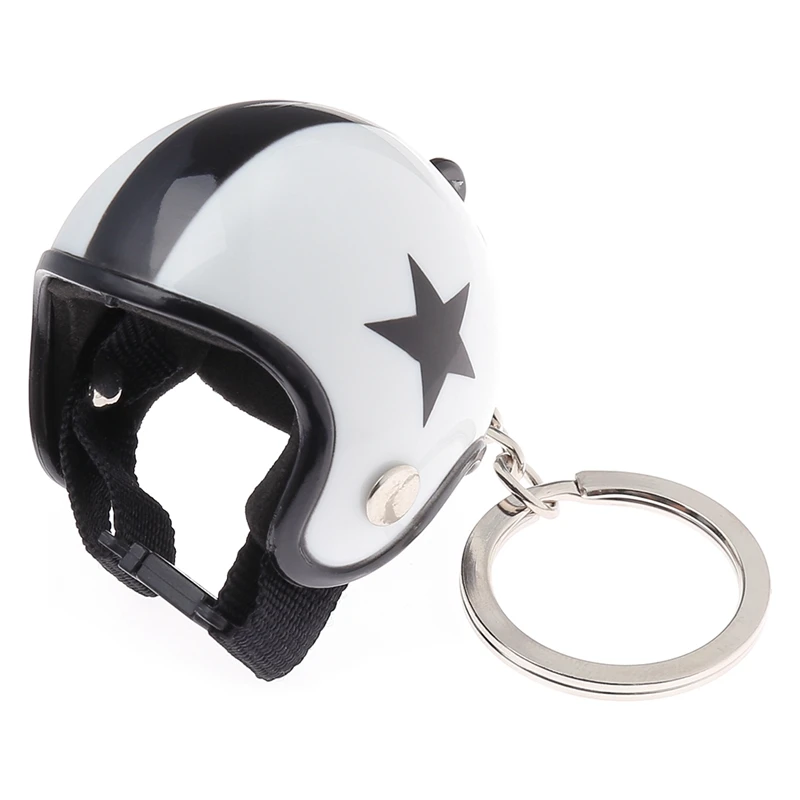 

1 Pcs Motorcycle Creative Safety Helmet Keychain Car Auto Decoration Pendant Classic Key Ring Trim