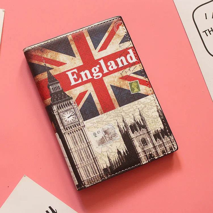 2020 Флаг США Франции Великобритании держатель для паспорта|Держатели карт и