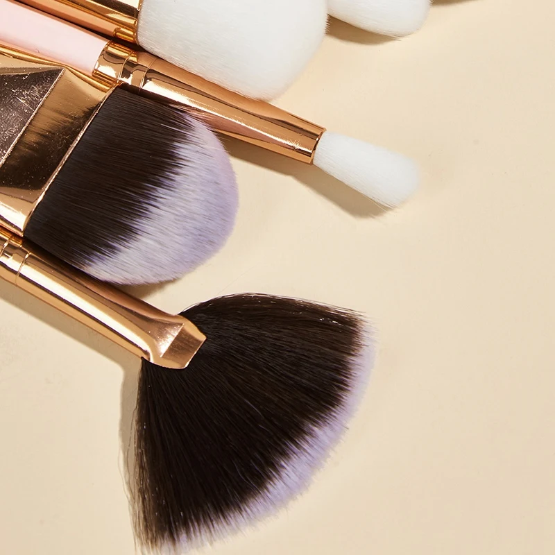 

11Pcs Nylon Makeup Brushes Professional Foundation Powder Blush Eyeshadow Eyebrow Kabuki Blending Brush Set