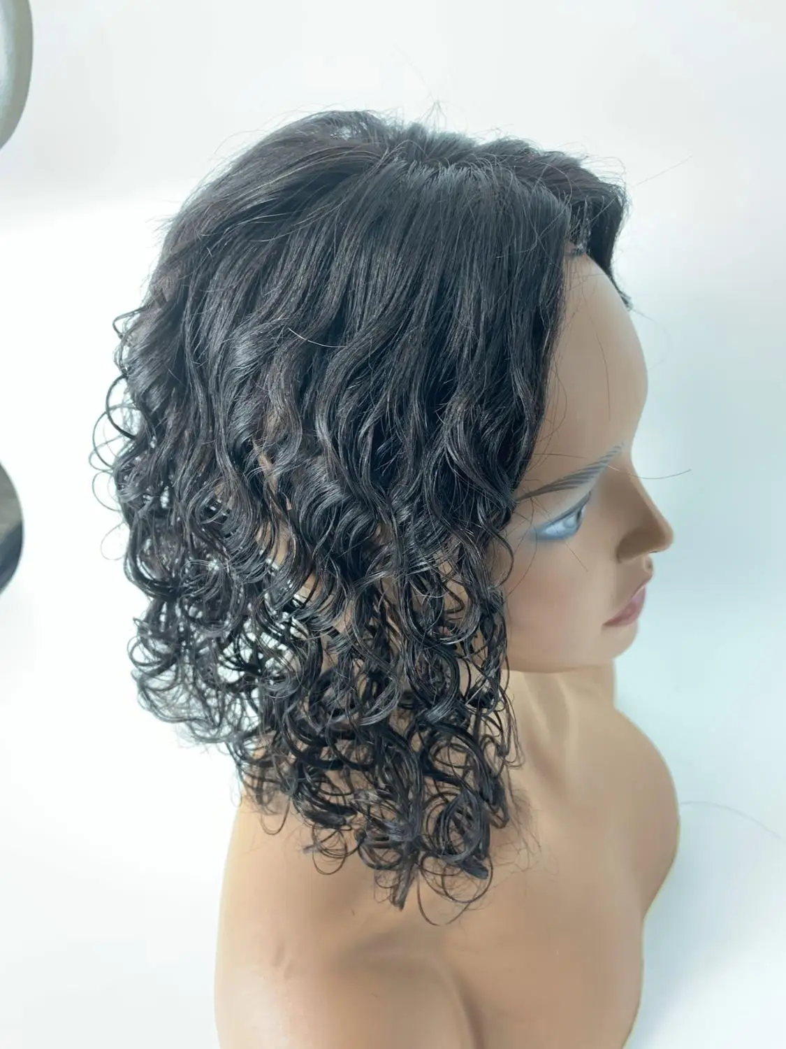 Кружевная волна с моно основой сменная система парик из человеческих волос для