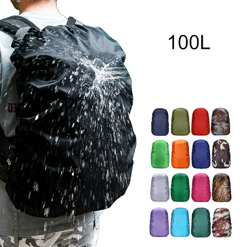 

100L Backpack Rain Cover Waterproof Bag Dust Hiking Camping Bags Portable Large Military Army Big 90L 95L 110L Rain Cover xa41a