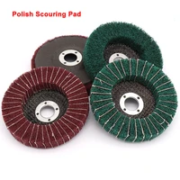 100mm non woven flap grinding disc nylon polishing drawing wheel angle grinder tools for metal polish scouring pad