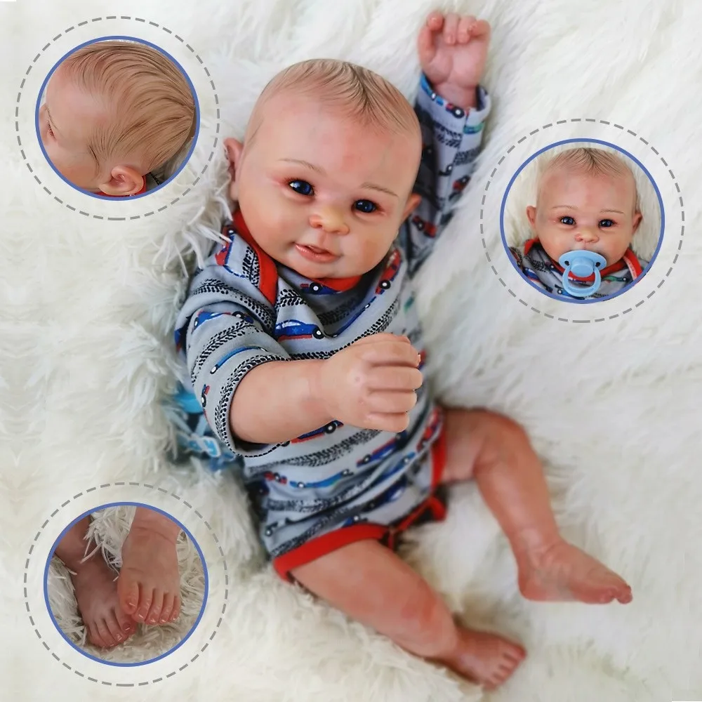 Reborn BabyDoll 20 дюймов реалистичные куклы для новорожденных, реалистичные куклы для новорожденных, силиконовые куклы ручной работы для детей, подарок для детей