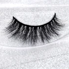 Visofree ресницы толстые 3D настоящие искусственные норковые ресницы 100% ручная работа накладные ресницы для наращивания 1 пара блестящая упаковка D109