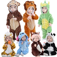 2021 baby boys girs jumpsuit diasaur flannel onesie infant bebe romper boys clothes toddler cute animal costumes dropshipping