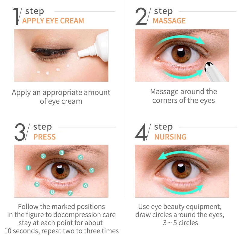 2 в 1 Электрический массажер для глаз против старения морщин накладки рельеф