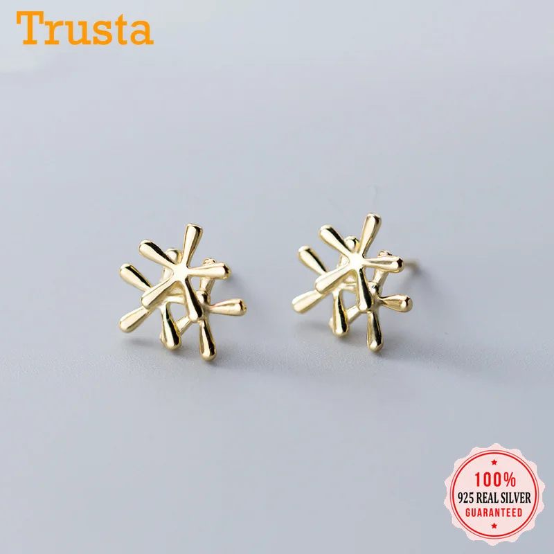 Trusta, минималистичные, настоящие, модные, 925 пробы, серебряные, сладкая мышь, серьги-гвоздики для женщин, девушек, друзей, подростков, ювелирное изделие, подарок DS2445