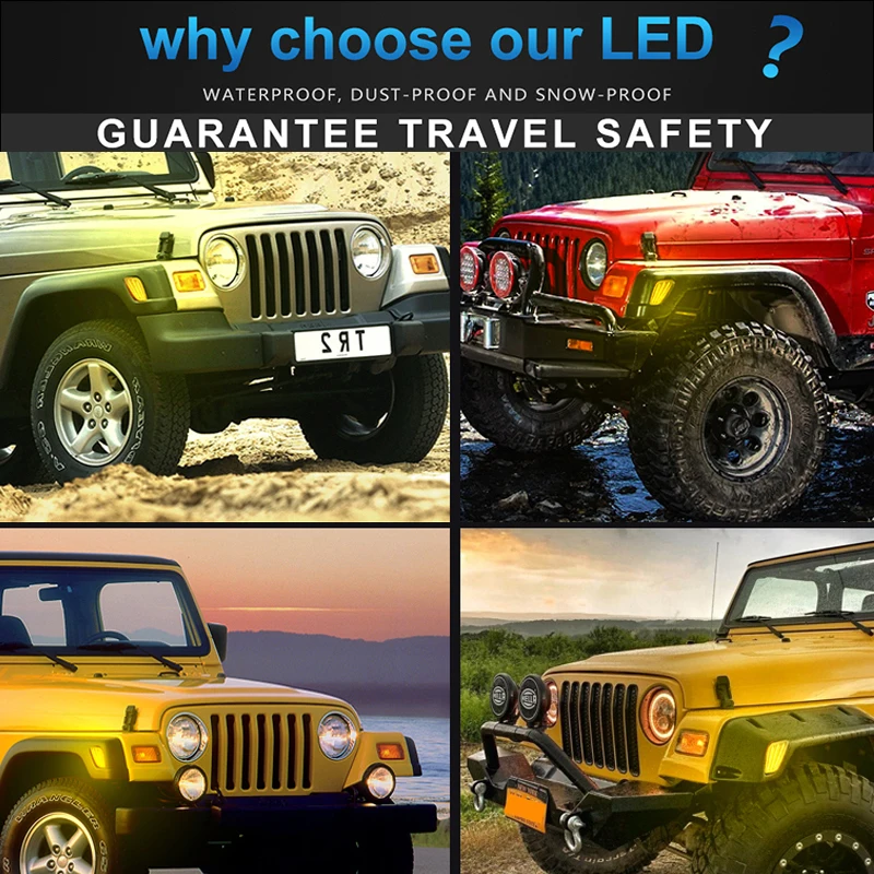 Светодиодсветодиодный габаритные огни для Jeep Wrangler TJ 1997-2006 2 шт. - купить по