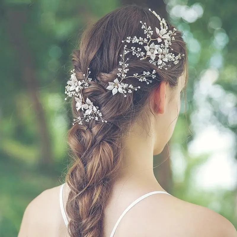 Свадебные украшения для волос в форме цветка головной убор повязка на голову с