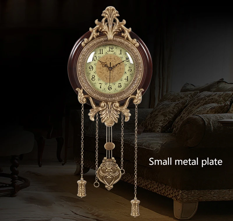 Meijswxj большие настенные часы Saat Reloj Relogio de parede Европейский стиль часы Duvar Saati Horloge Murale деревянные немой часы с маятником