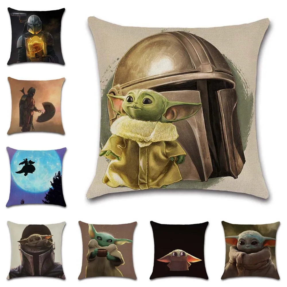 Симпатичная наволочка из полиэстера и льна с принтом для детского ТВ-шоу