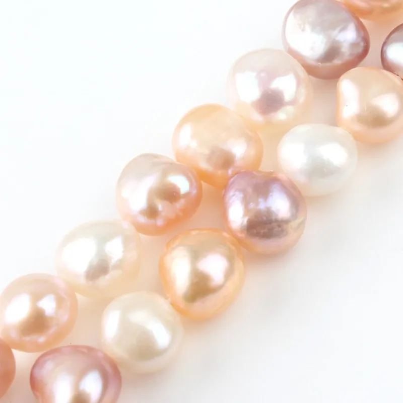 AAA 7-8 мм натуральный пресноводный жемчуг Белый Оранжевый разноцветные плоские