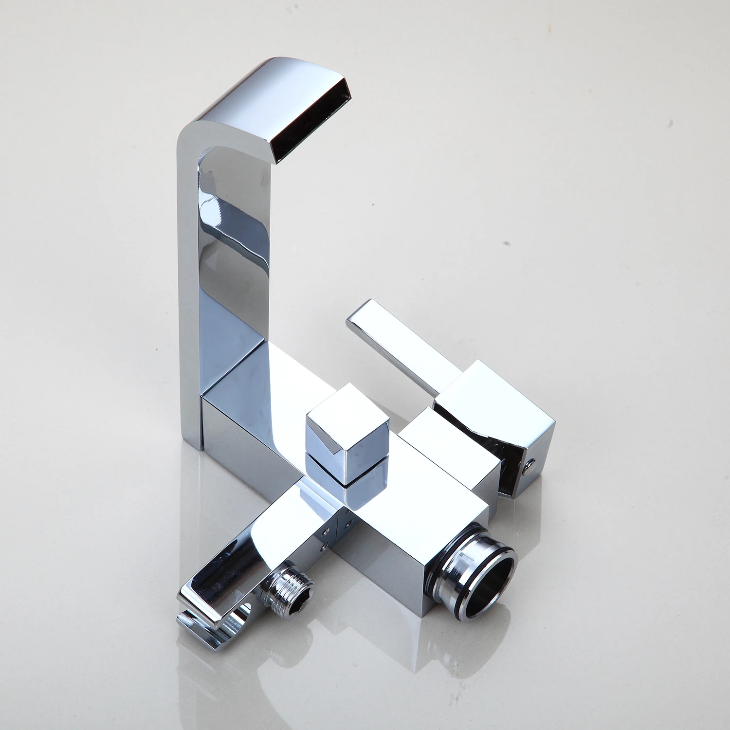 KEMAIDI ванная комната хром полированный пол стойки-смесители водопад ванна