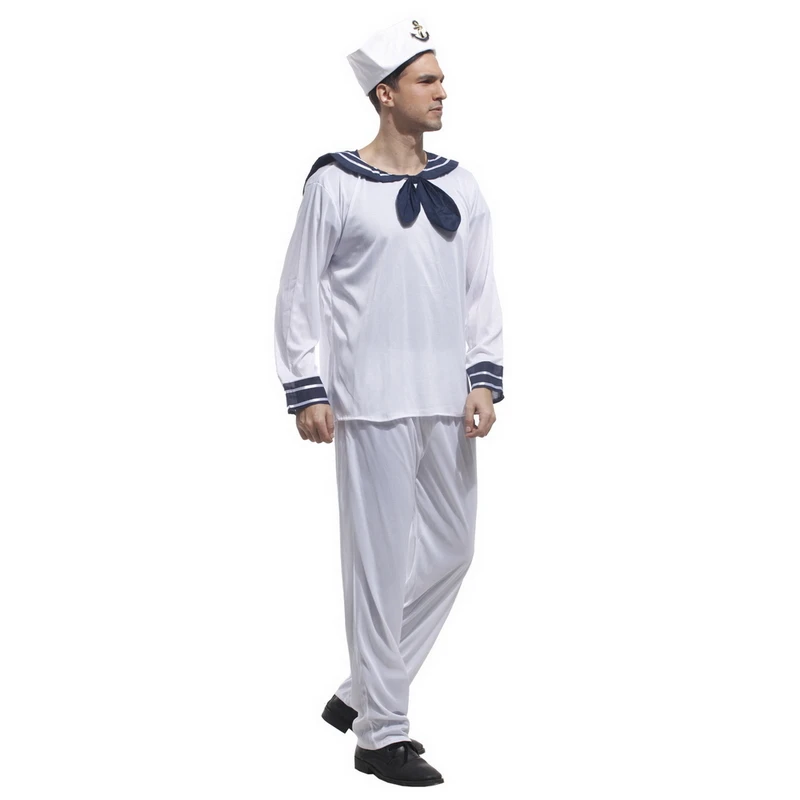 Костюм для косплея на Хэллоуин костюм взрослых сцены одежда белого цвета моряка