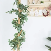 wedding artificial plants silver dollar eucalyptus and willow leaves vines hanging leaf garland for home garden wall decoration
