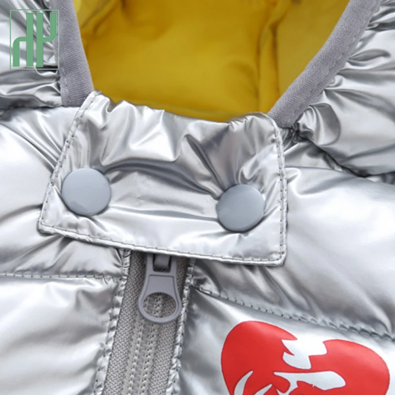 Детская Хлопковая одежда на пуху куртка с капюшоном+ штаны+ жилет, комплект из 3 предметов, пальто для девочек верхняя одежда серебристого цвета для маленьких мальчиков, зимний комбинезон, детская зимняя куртка
