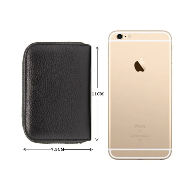 Брендовая натуральная кожа RFID Блокировка кредитный держатель для карт из