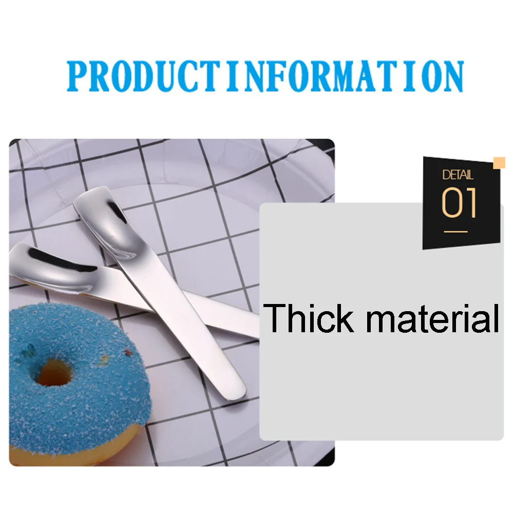 1/5 шт Кухня из нержавеющей стали дессертная ложка Мороженое йогурт для