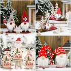 Рождественские деревянные декорации Подвески в виде деда мороза, снеговика, рождественские украшения для рождественской вечеринки, домашнего стола, декор для нового года