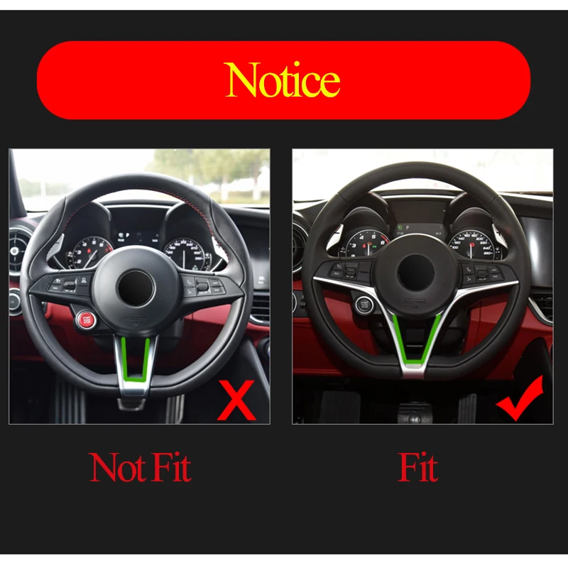 For Alfa Romeo Giulia Stelvio 2017 2018 2019 Car Accessories ABS Steering Wheel U-shaped Frame Trim Interior Modification | Автомобили и