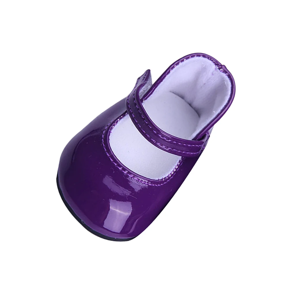 

Nice Sticky Strap Shoes Made of PU Synthetic Leather for 18 Inch Dolls Clothes