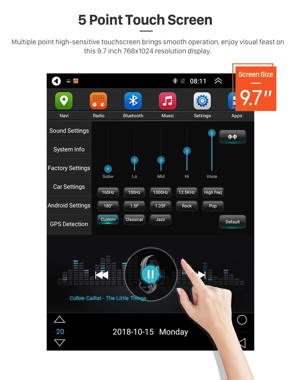 Harfey для hyundai Santafe IX45 gps навигация Android 9,1 радио цифровой ТВ головное устройство 9," 4G LTE автомобильный автопроигрыватель
