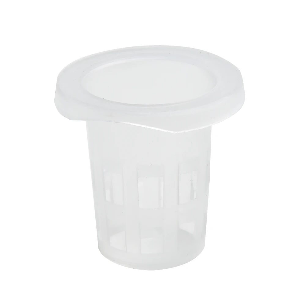 

35*35mm Vegetable Net Cups 100pcs Vegetable Net Cup Slotted Mesh Soilless Culture Plastic