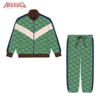 nigo childrens letter print zip jacket track pants set suit nigo38642