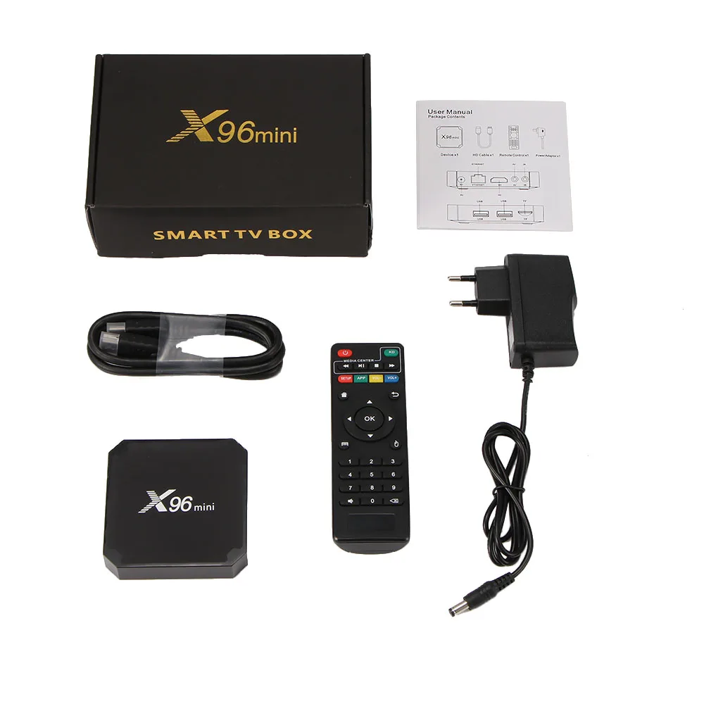 

ТВ-приставка X96 Mini на Android 7.1.2 с четырехъядерным процессором Amlogic S905W, Wi-Fi, HD, 2 + 16 ГБ, 4K