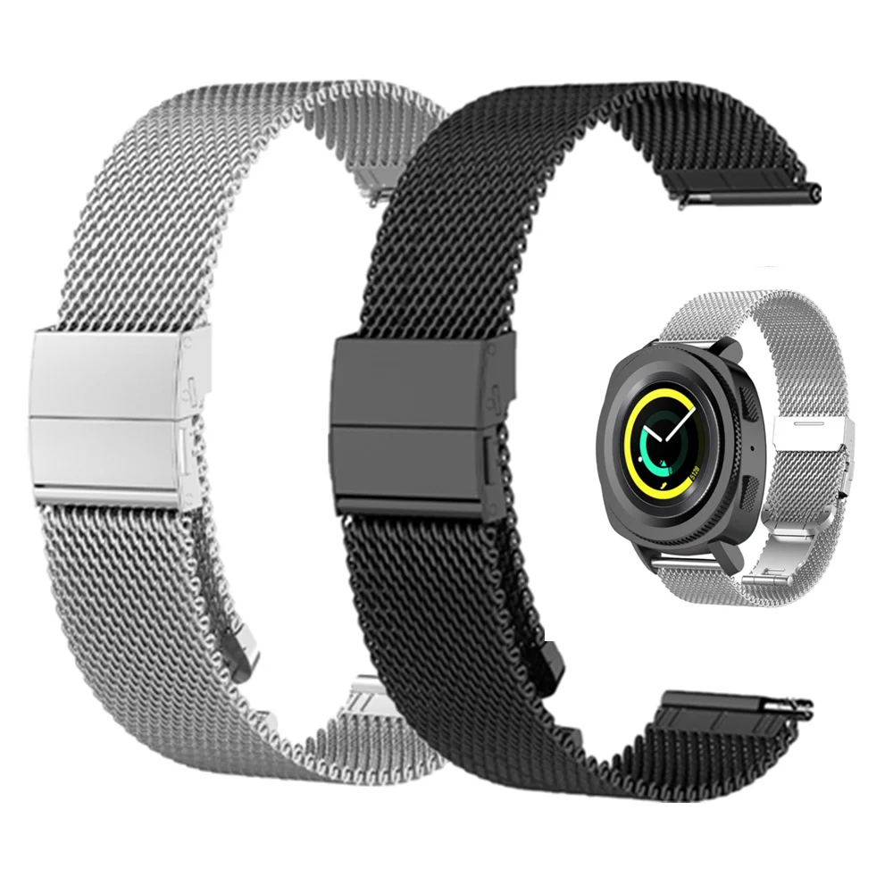 

For Samsung Gear Sport SM-R600 Metal Milanese Wrist Strap Galaxy Active 2 Band Bracelet Watchband Replaceable Watch Accessories