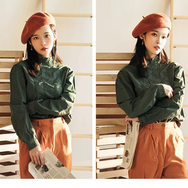 Винтажный Однотонный женский берет французский художник теплая шерстяная