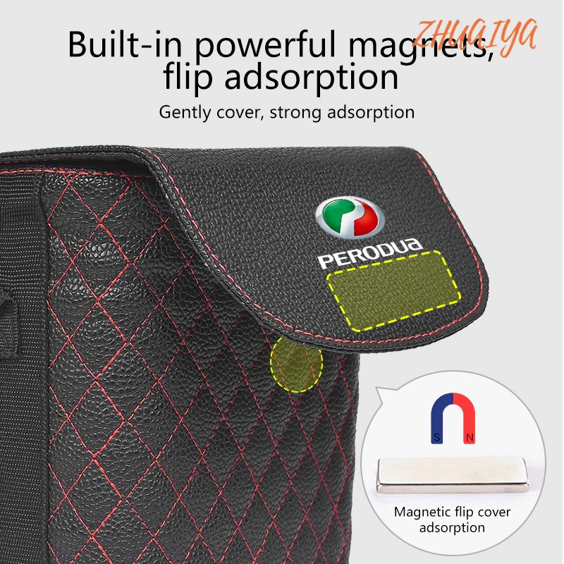 Кожаная Автомобильная корзина для мусора автомобильный органайзер коробка